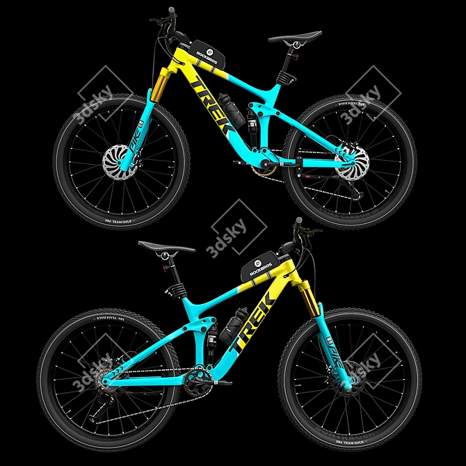 Yellow Mountain Bike 3D Model 3D model image 2