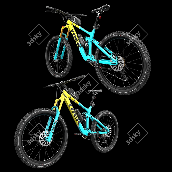 Yellow Mountain Bike 3D Model 3D model image 3