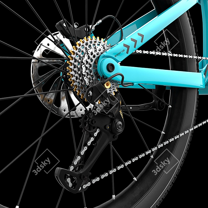 Yellow Mountain Bike 3D Model 3D model image 4