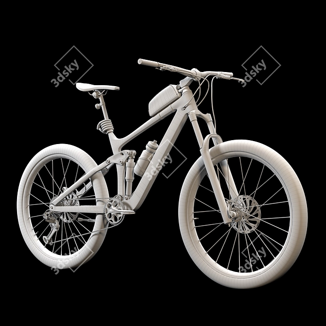 Yellow Mountain Bike 3D Model 3D model image 6