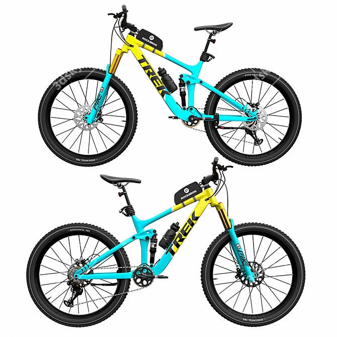 Yellow Mountain Bike 3D Model 3D model image 9