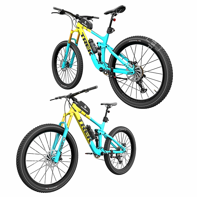 Yellow Mountain Bike 3D Model 3D model image 10