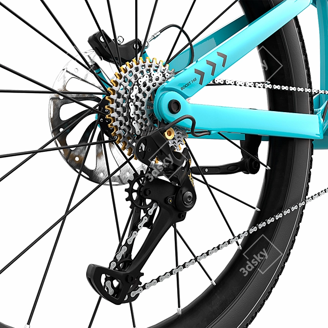 Yellow Mountain Bike 3D Model 3D model image 11