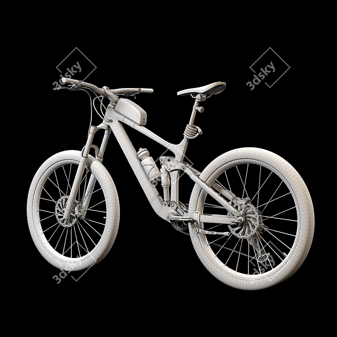 Yellow Mountain Bike 3D Model 3D model image 12