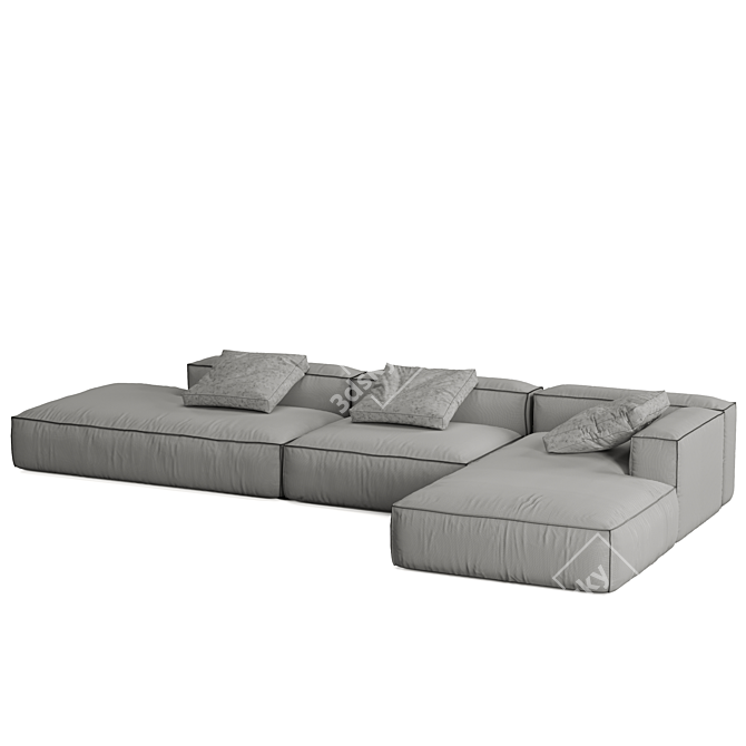 Sleek Sofa Loft by FORM Mebel 3D model image 2