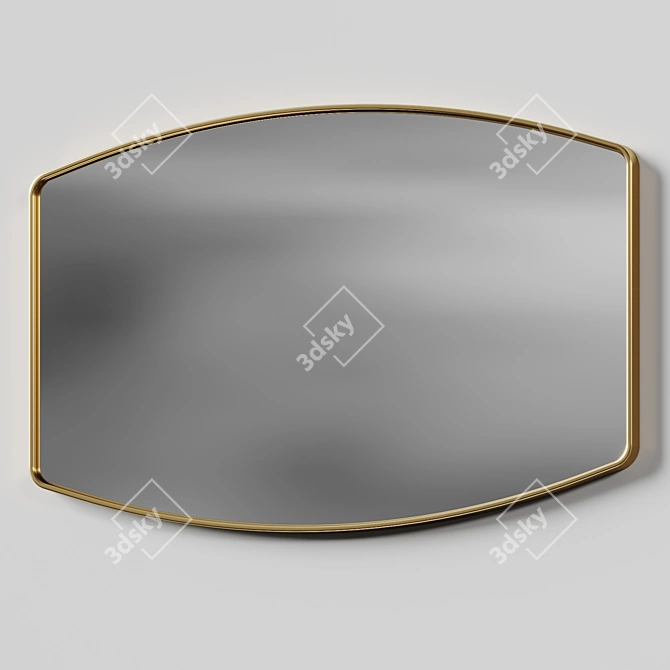 Modern Oval Vanity Mirror 3D model image 2