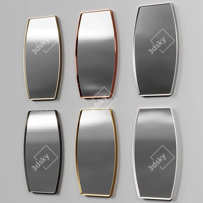 Modern Oval Vanity Mirror 3D model image 4