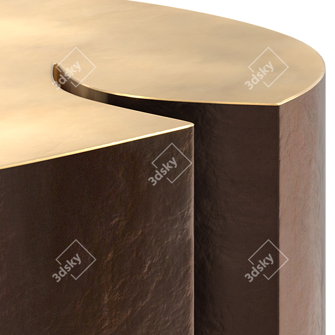 Bronze Cloud Coffee Table - Unique Craftsmanship 3D model image 3