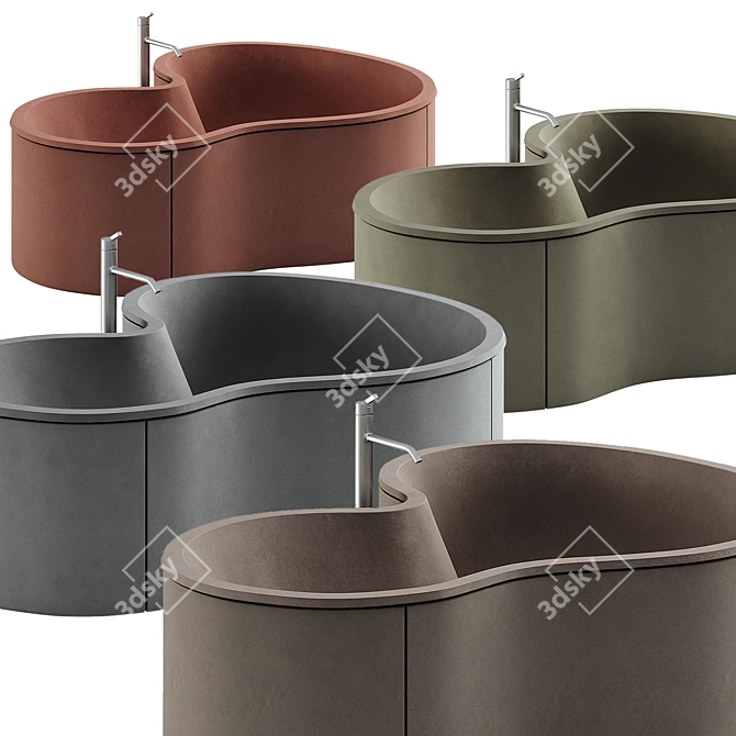  Agape DR CEMENTO Bathtub Ensemble 3D model image 1