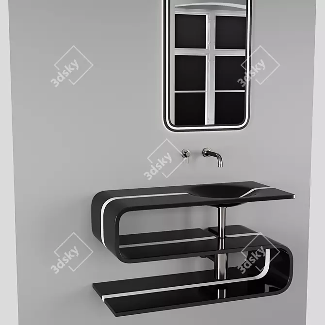 Designer S-SHAPE GT Sink 3D model image 3