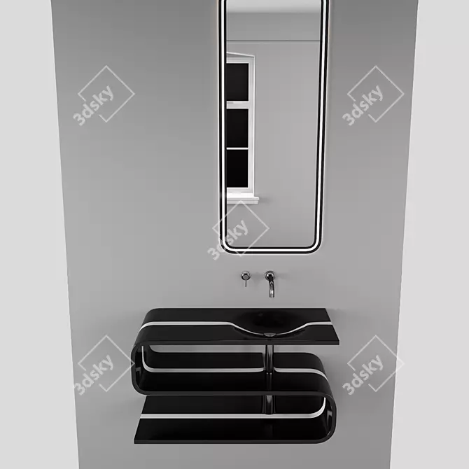 Designer S-SHAPE GT Sink 3D model image 4