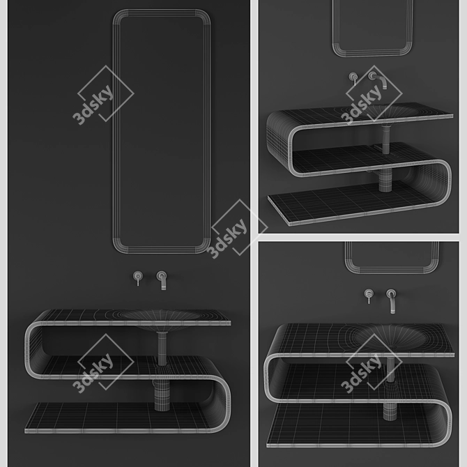 Designer S-SHAPE GT Sink 3D model image 5