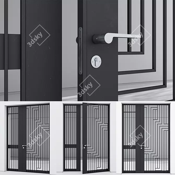  Corrosion-Resistant Aluminum Door 292 3D model image 3