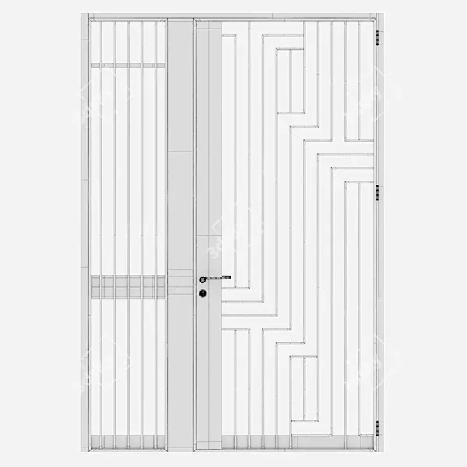  Corrosion-Resistant Aluminum Door 292 3D model image 5