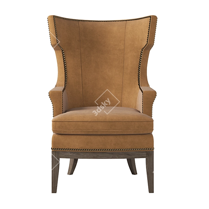 Luxury Chateau Wing Chair Inclination 3D model image 4