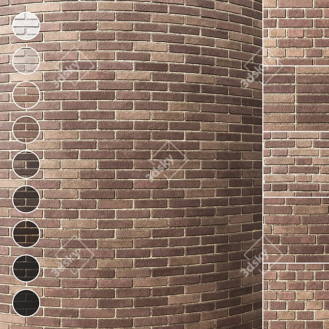 Seamless Brick Texture Pack 3D model image 1