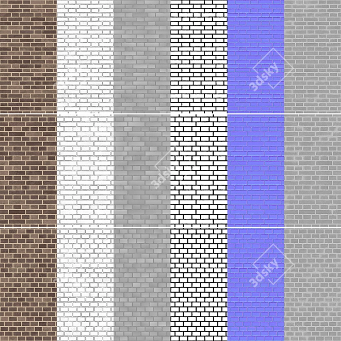 Seamless Brick Texture Pack 3D model image 6