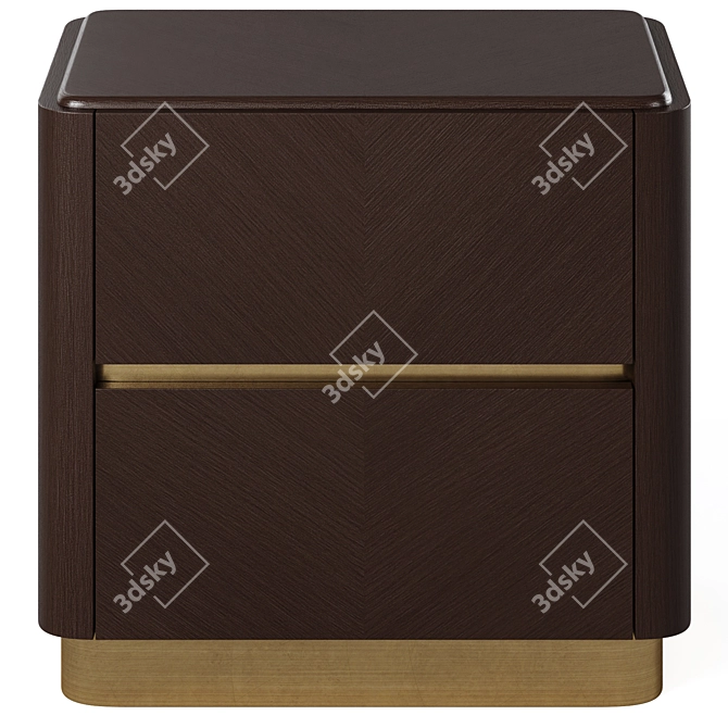 Contemporary SLOANE Bedside Table 3D model image 2