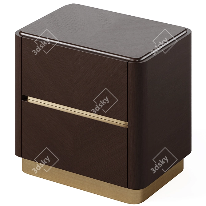 Contemporary SLOANE Bedside Table 3D model image 4