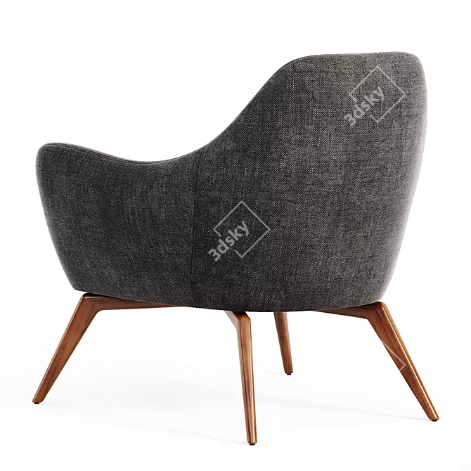 Modern LINA Armchair 3D Model 3D model image 4