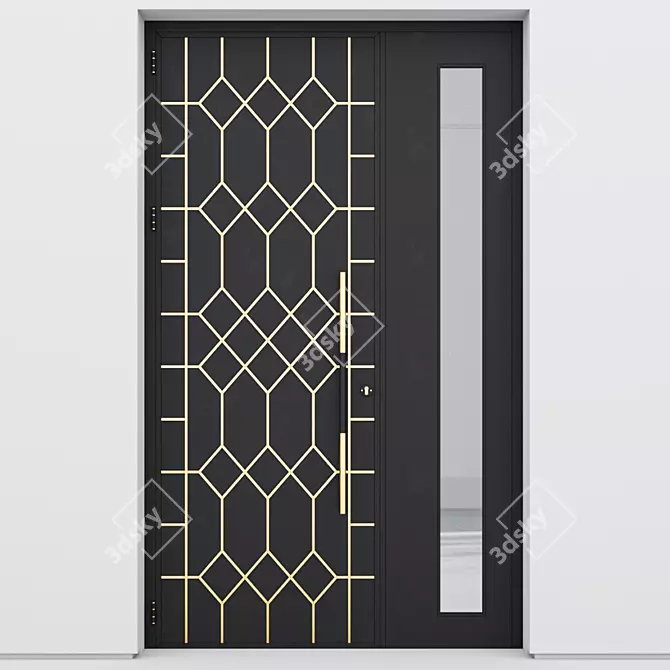 Corona Aluminium Door 293 Render 3D model image 2