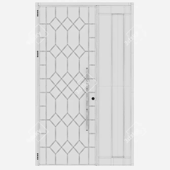 Corona Aluminium Door 293 Render 3D model image 5