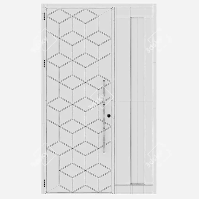 Corona Aluminium Door 294 Render 3D model image 4