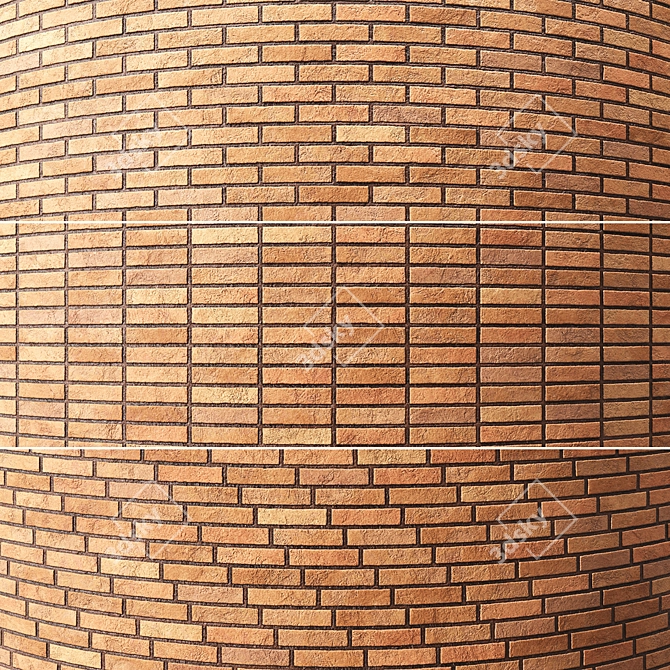 Seamless Brick Texture Set 3D model image 3