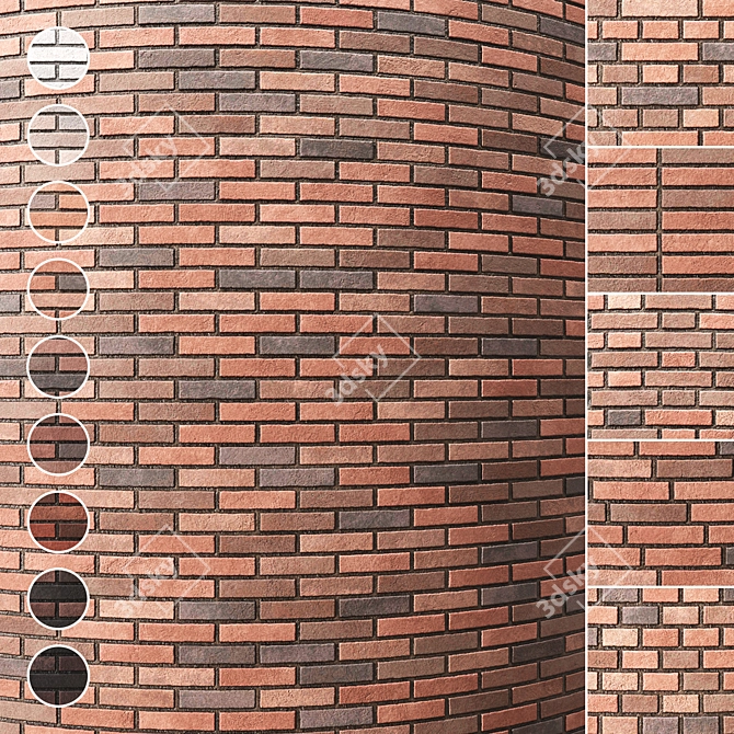 Seamless Brick Texture Pack 3D model image 1