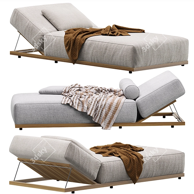  Modern Outdoor Lounger by Meridiani 3D model image 1