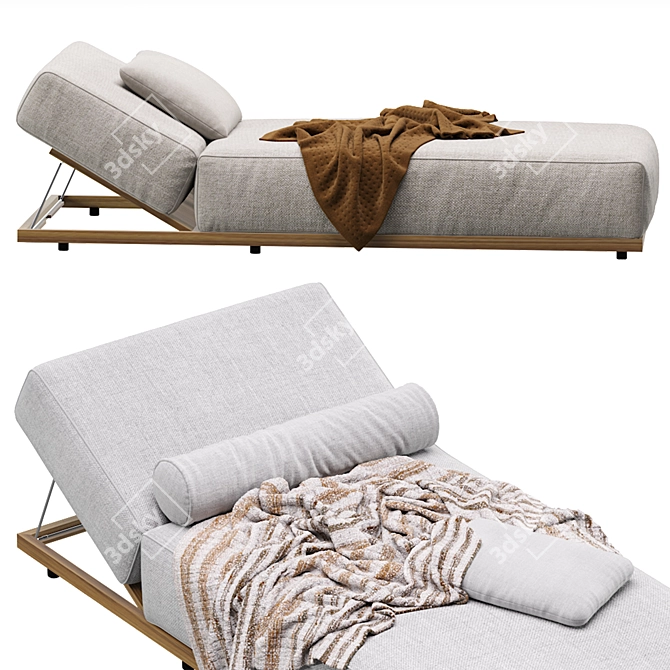  Modern Outdoor Lounger by Meridiani 3D model image 3