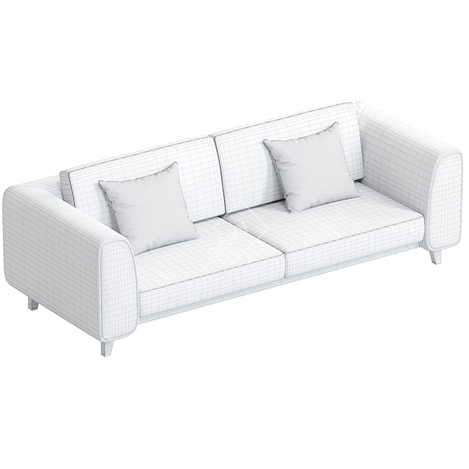  Regal Upholstered Sofa Millimeters Home 3D model image 2