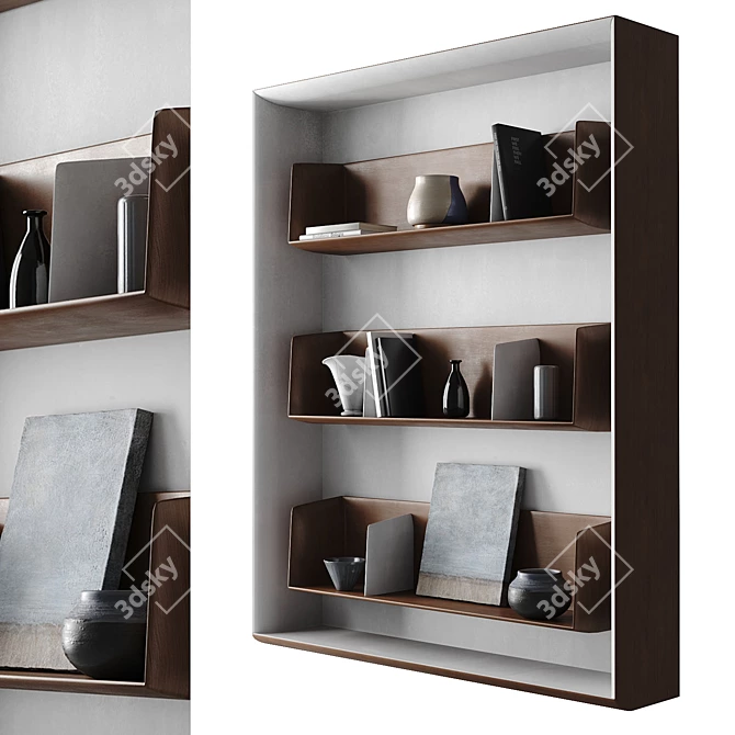 Decorative Set and Shelving Unit 3D model image 1