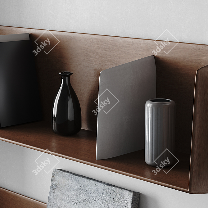 Decorative Set and Shelving Unit 3D model image 4