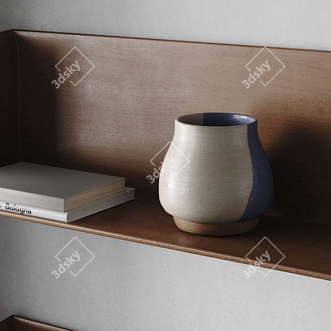 Decorative Set and Shelving Unit 3D model image 5