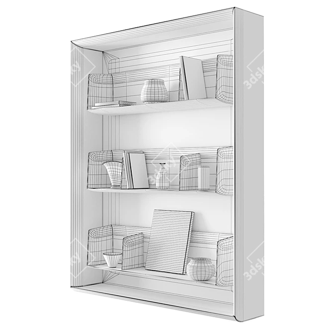 Decorative Set and Shelving Unit 3D model image 8