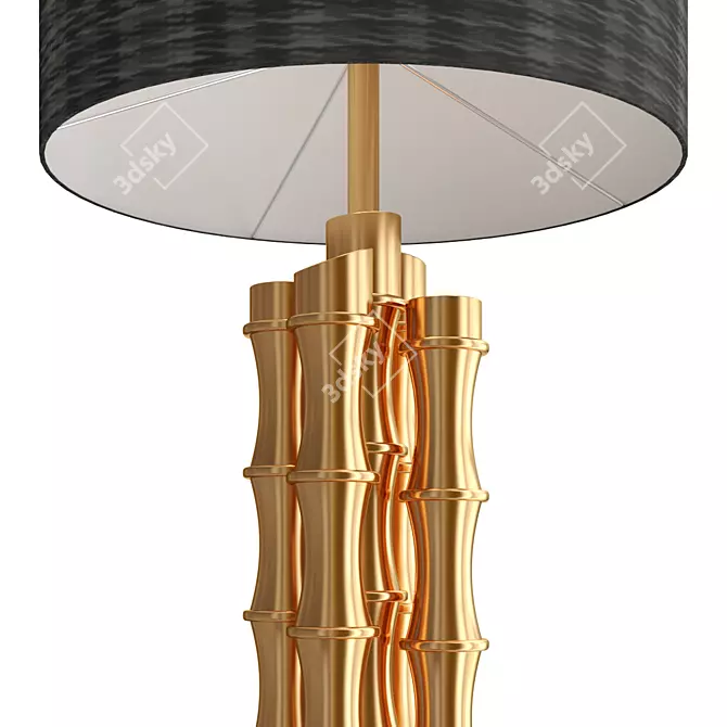 Elegant Brass Table Lamp 3D model image 2