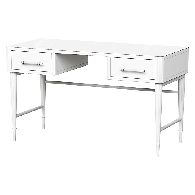 Modern Talia Desk, Sleek Design 3D model image 2