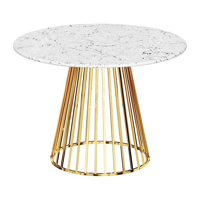 Karla Round Marble Dining Table 3D model image 1