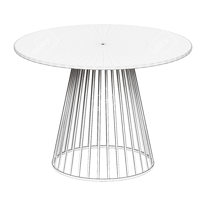 Karla Round Marble Dining Table 3D model image 2