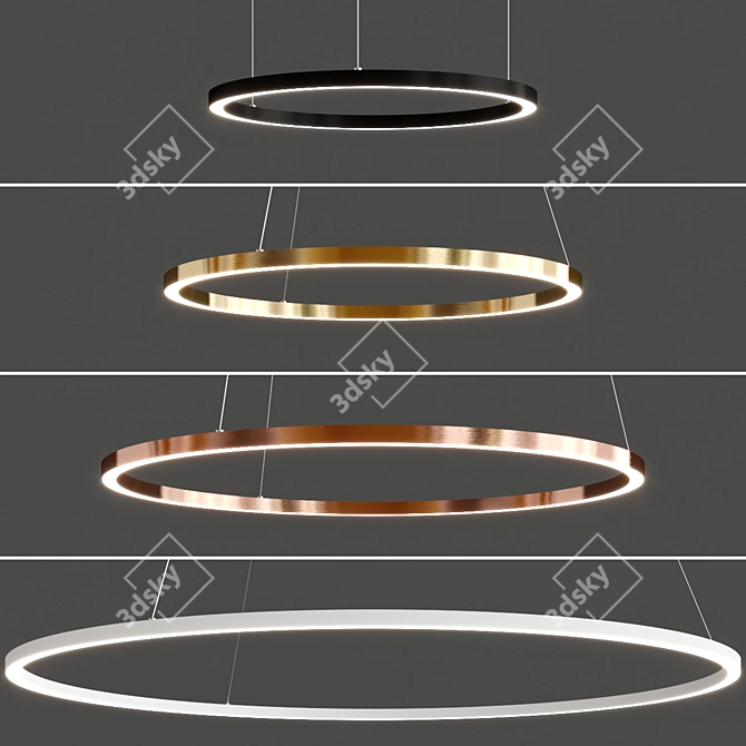 Sleek LED Tour Pendant Light 3D model image 3