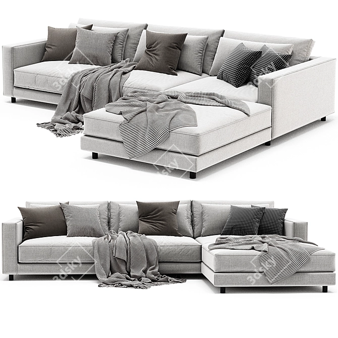 Modular Malibu Sofa 2017 Renewed 3D model image 3