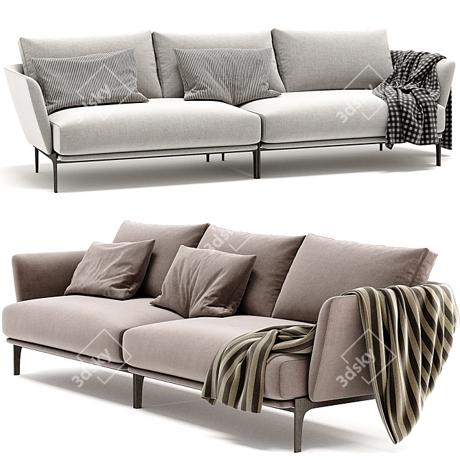 Modular Chelsea Sofa by Molteni 3D model image 1