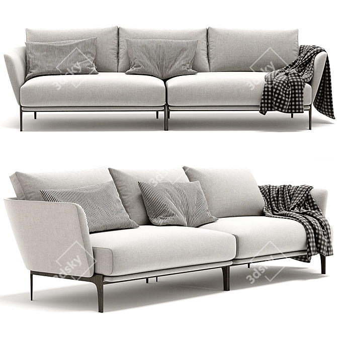 Modular Chelsea Sofa by Molteni 3D model image 2