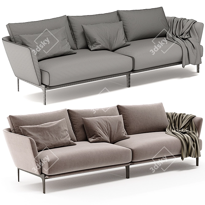 Modular Chelsea Sofa by Molteni 3D model image 3