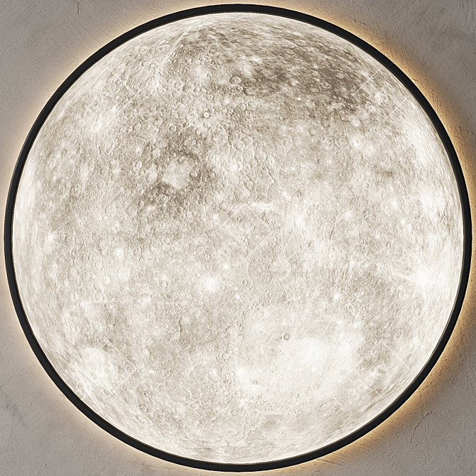 Dual-Sided Moon Lamp 3D model image 3