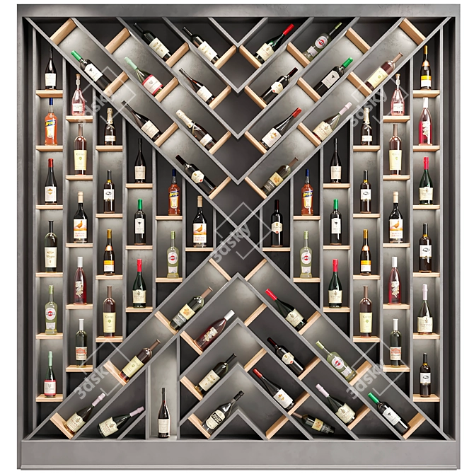 Wine Display Rack 3D Models 3D model image 1