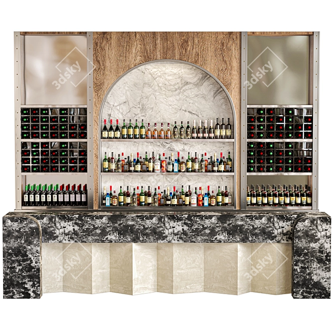 Hotel Bar Counter Models Collection 3D model image 1