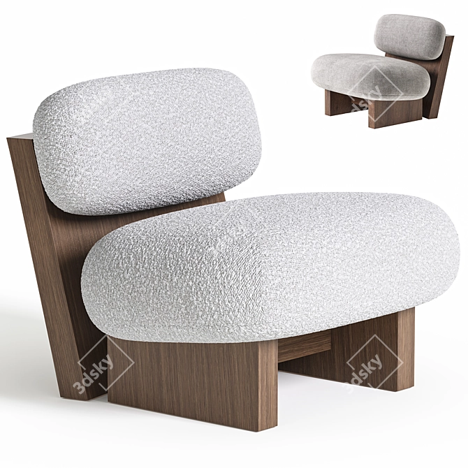 Elegant Jia Chair Design 3D model image 1