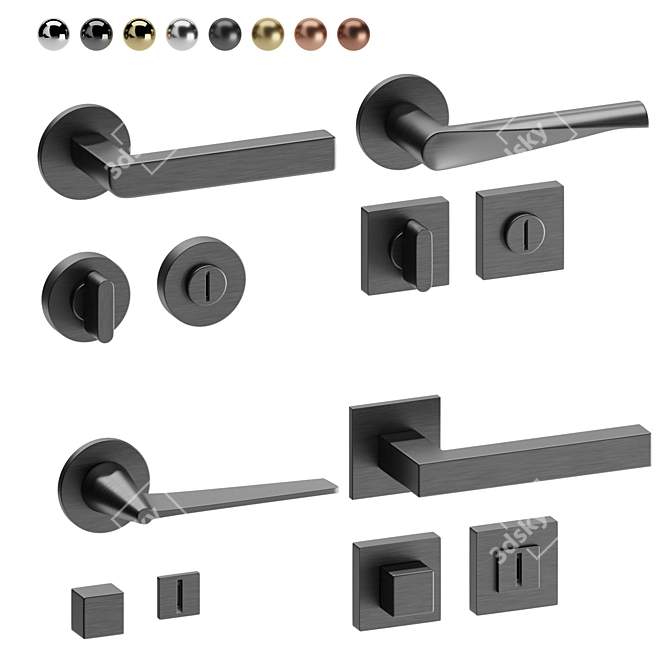 Sleek Mount Doors Collection 3D model image 4